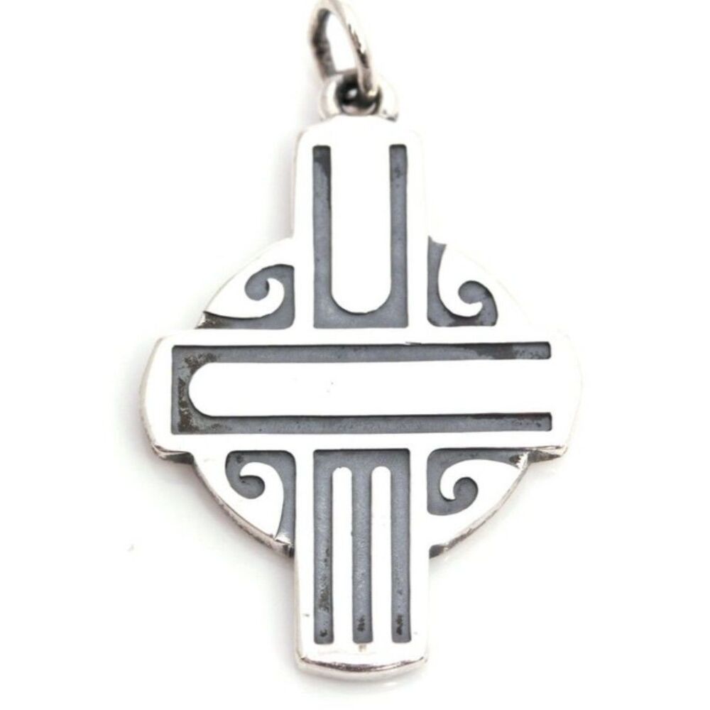 Vintage James Avery Sterling Silver Presbyterian Cross Pendant Zales Box Chain